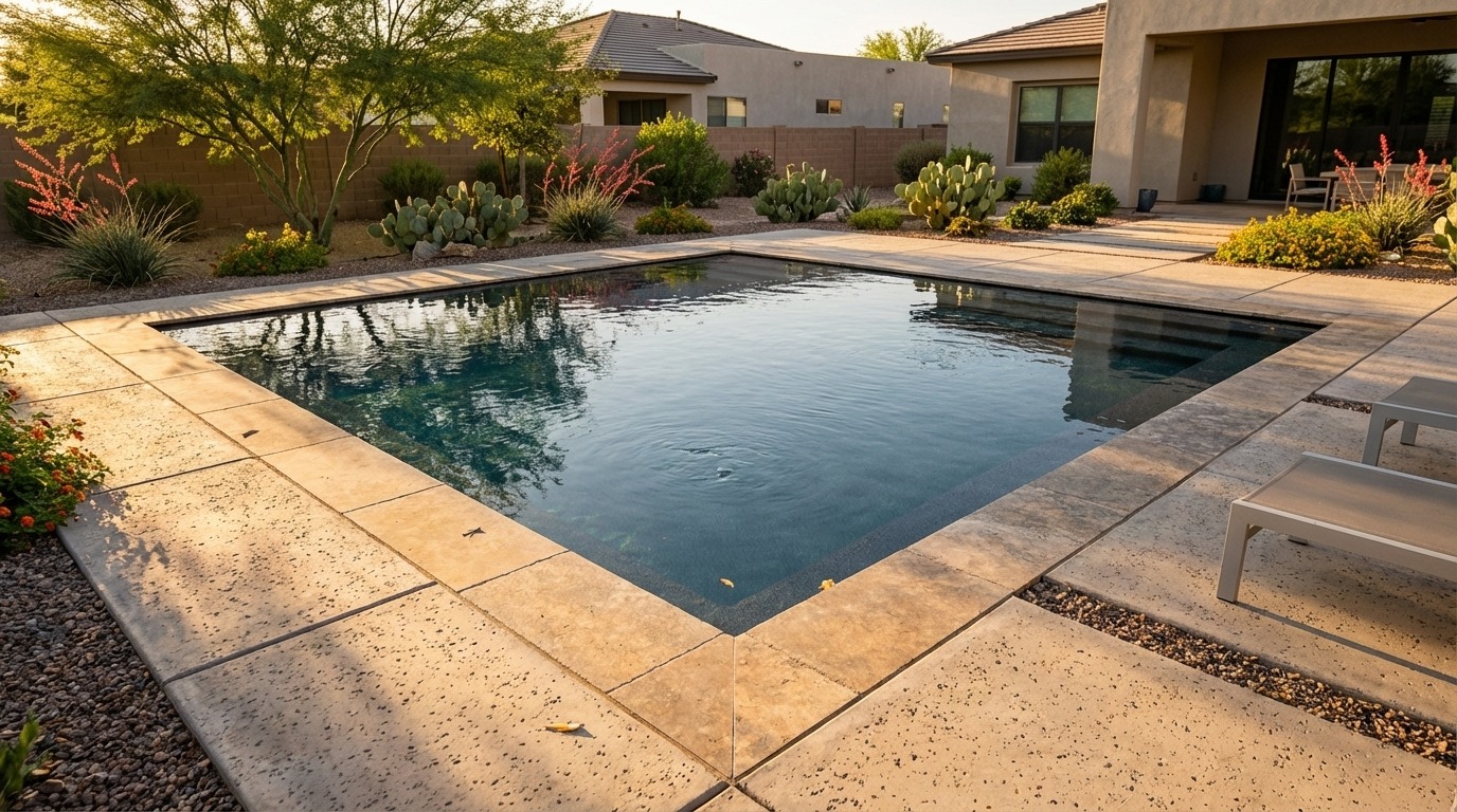 20 x 20 Titanium Stone Inground Steel Pool