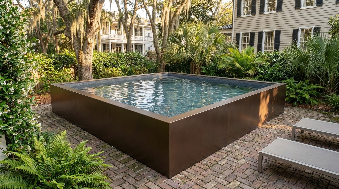 20 x 20 Canyon Bronze Titanium Stone Architectural Pool