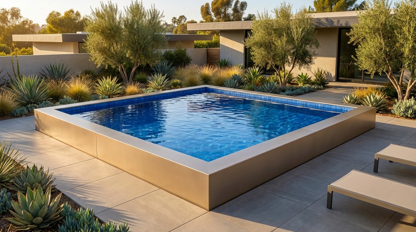 20 x 20 Champagne Mist Blue Matrix Architectural Pool