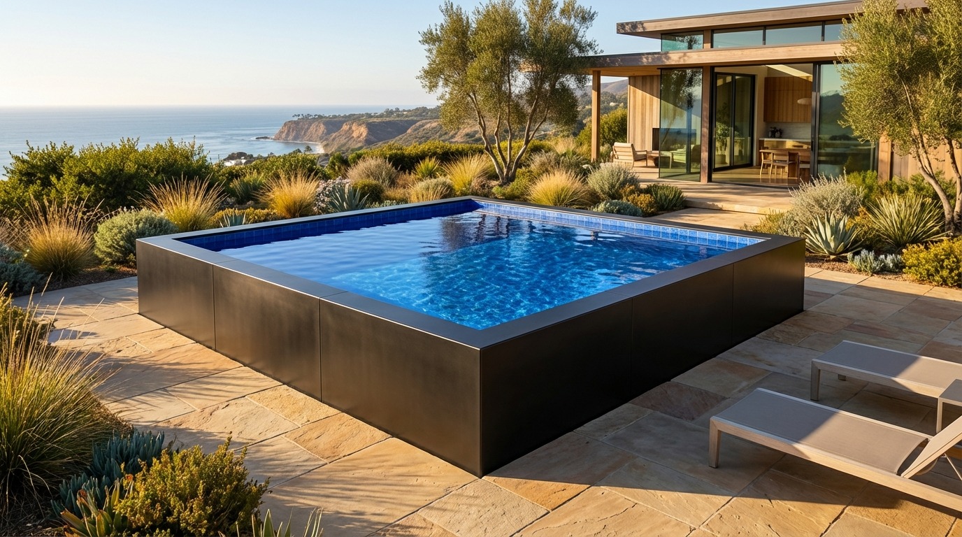 20 x 20 Midnight Black Blue Matrix Architectural Pool