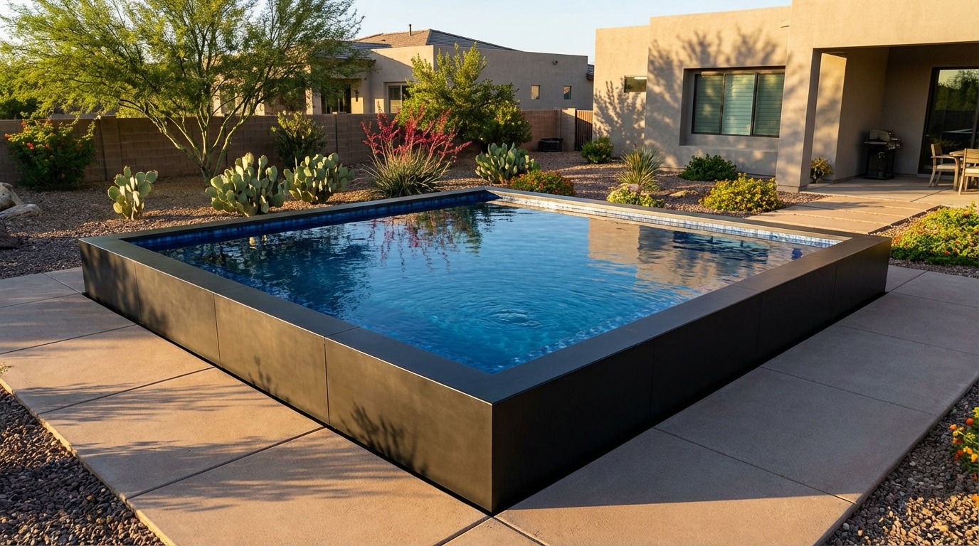 20 x 20 Midnight Black Mystic Blue Architectural Pool