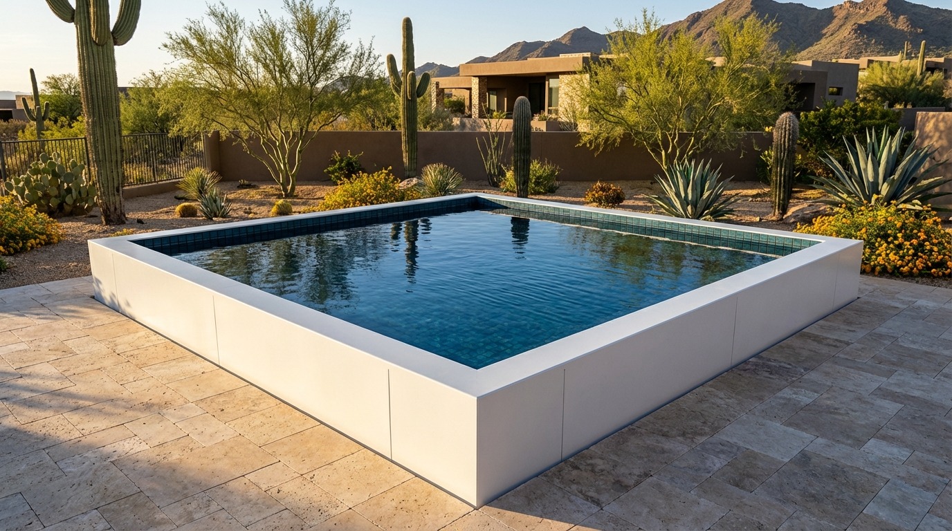 20 x 20 Alpine White Black Sapphire Architectural Pool