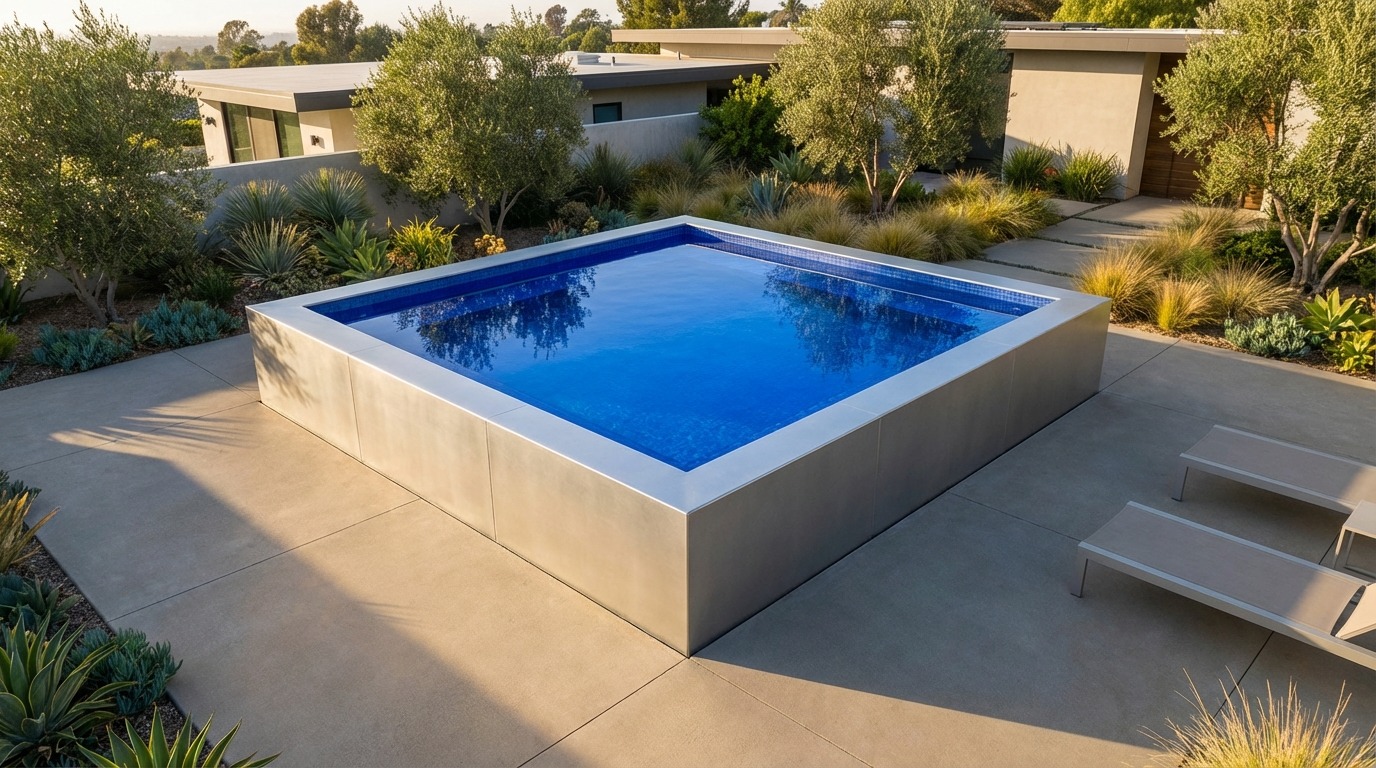 20 x 20 Platinum Silver Blue Matrix Architectural Pool
