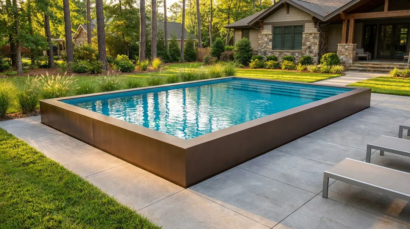 20 x 24 Canyon Bronze Blue Topaz Architectural Pool