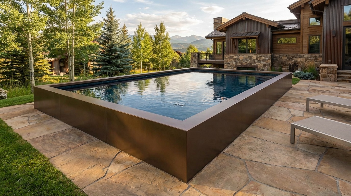 20 x 24 Canyon Bronze Black Sapphire Architectural Pool