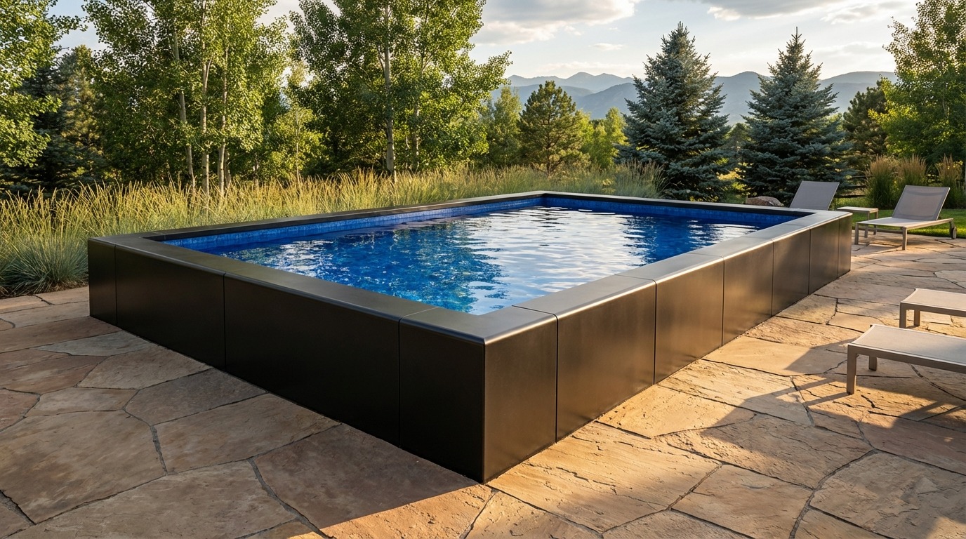 20 x 24 Midnight Black Blue Matrix Architectural Pool