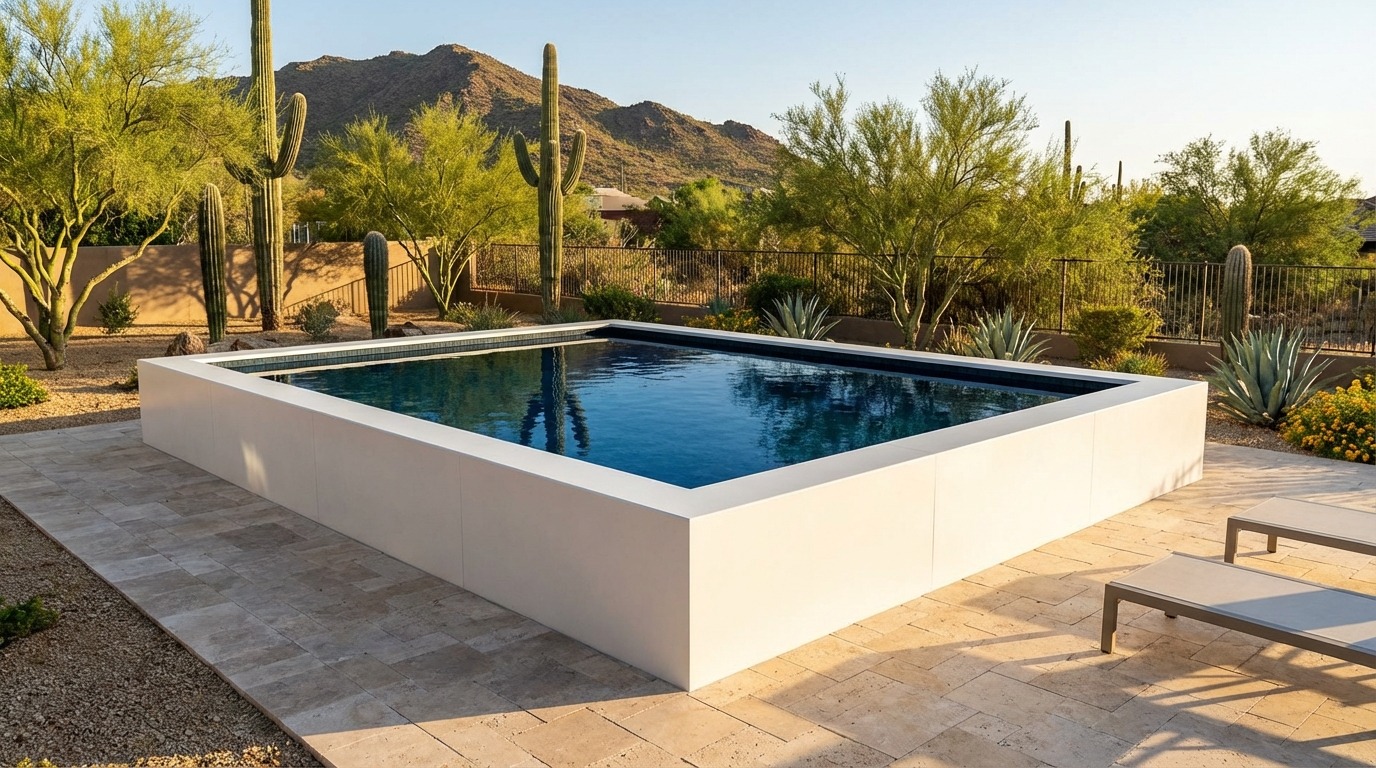 20 x 24 Alpine White Black Sapphire Architectural Pool