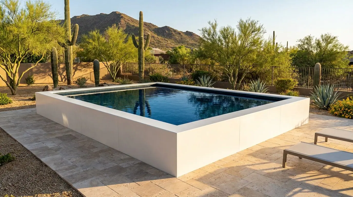 20 x 24 Alpine White Black Sapphire Architectural Pool