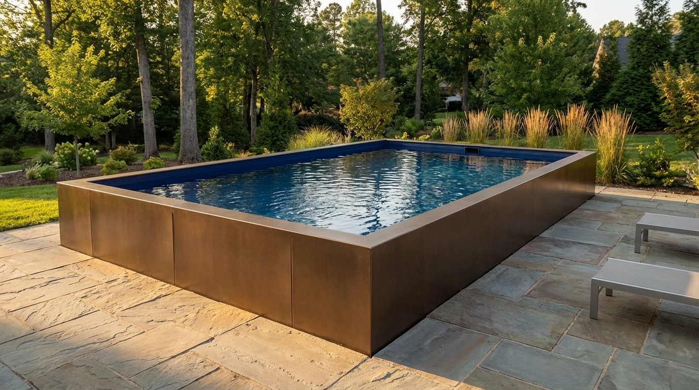 20 x 28 Canyon Bronze Deep Sea Blue Architectural Pool