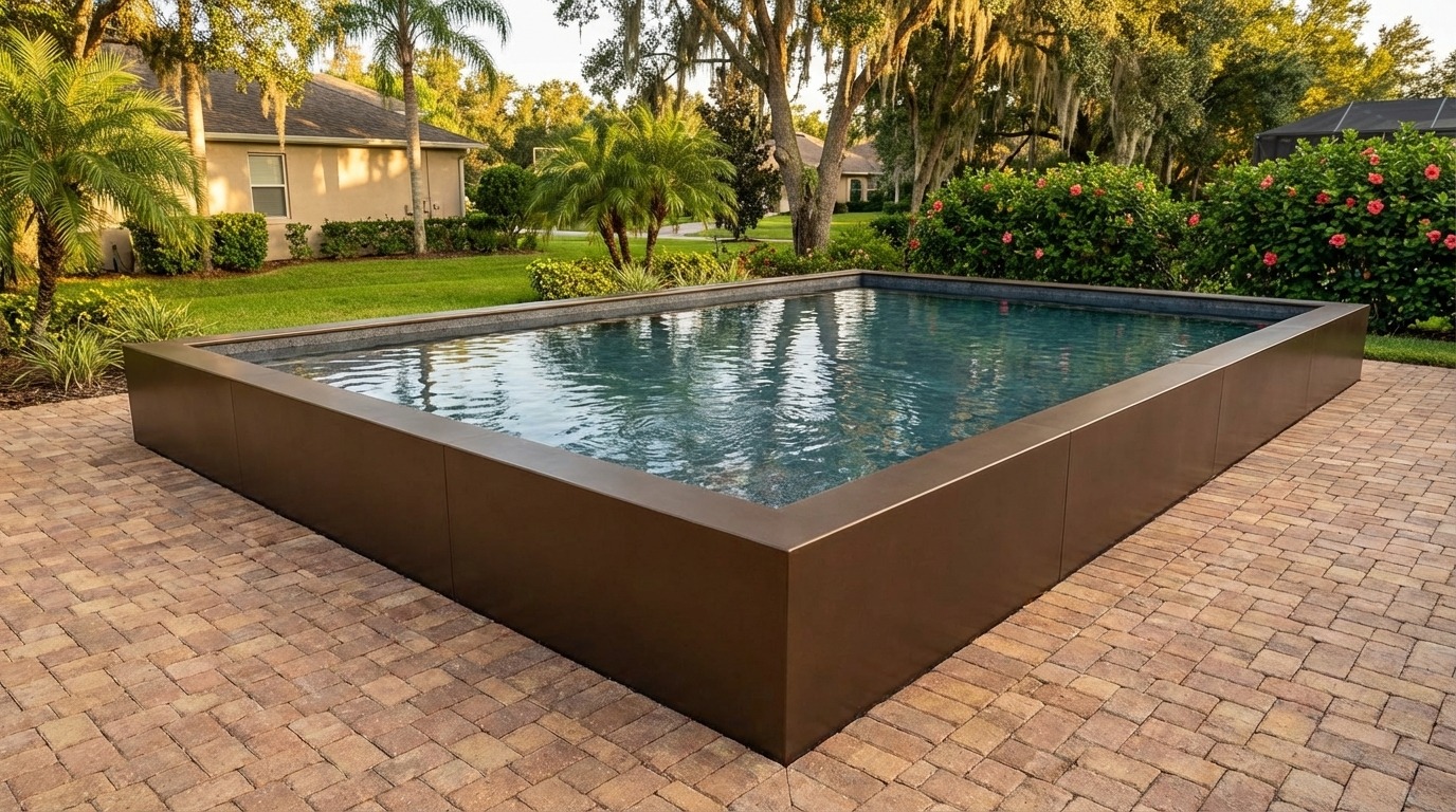 20 x 28 Canyon Bronze Titanium Stone Architectural Pool
