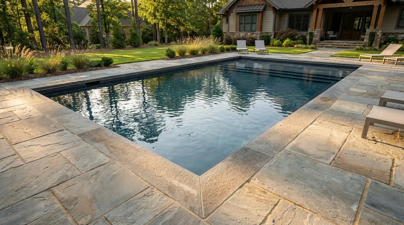 20 x 32 Titanium Stone Inground Steel Pool