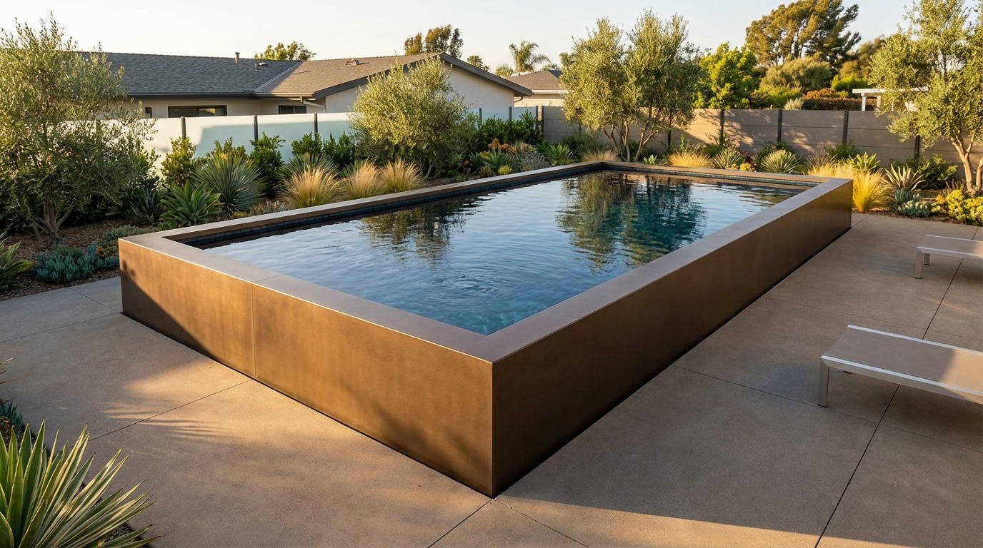 20 x 32 Canyon Bronze Black Sapphire Architectural Pool