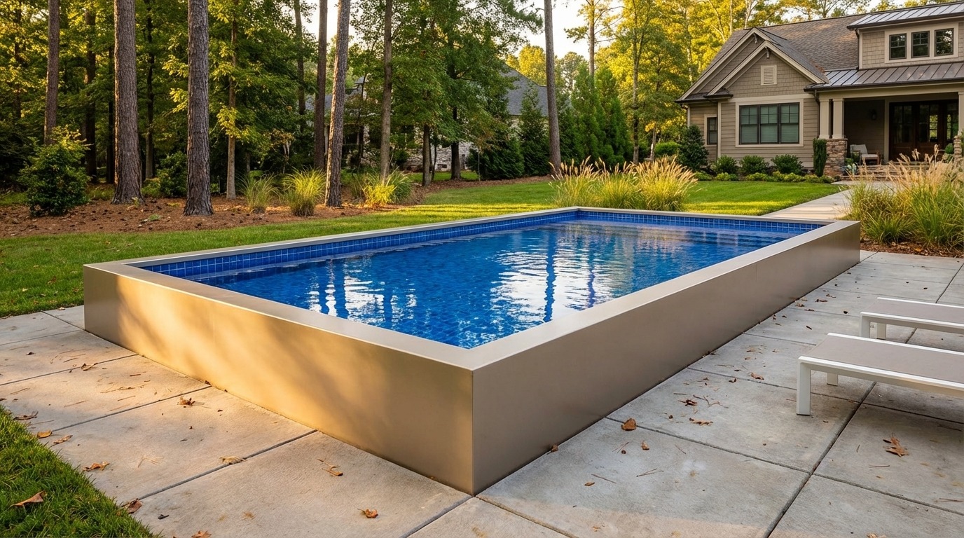 20 x 32 Champagne Mist Blue Matrix Architectural Pool