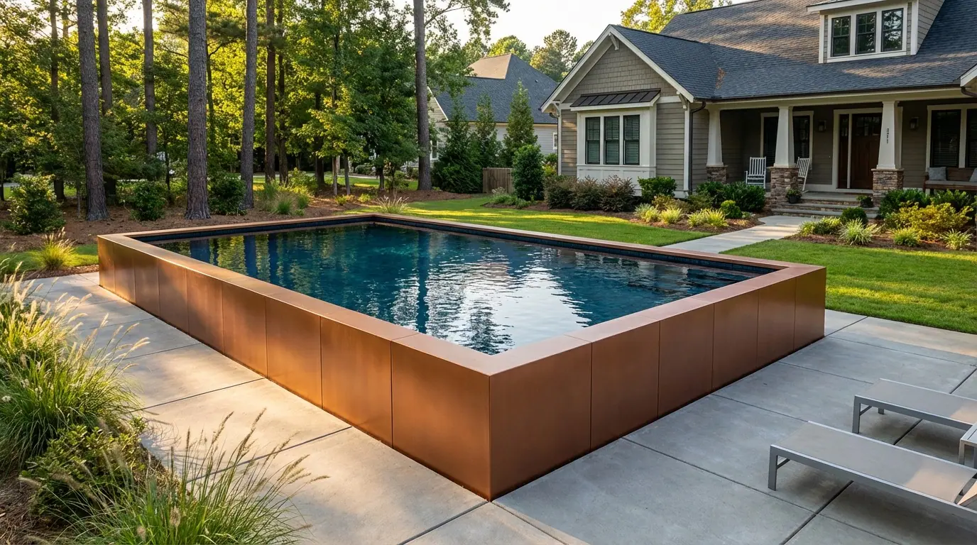 20 x 32 Espresso Copper Black Sapphire Architectural Pool