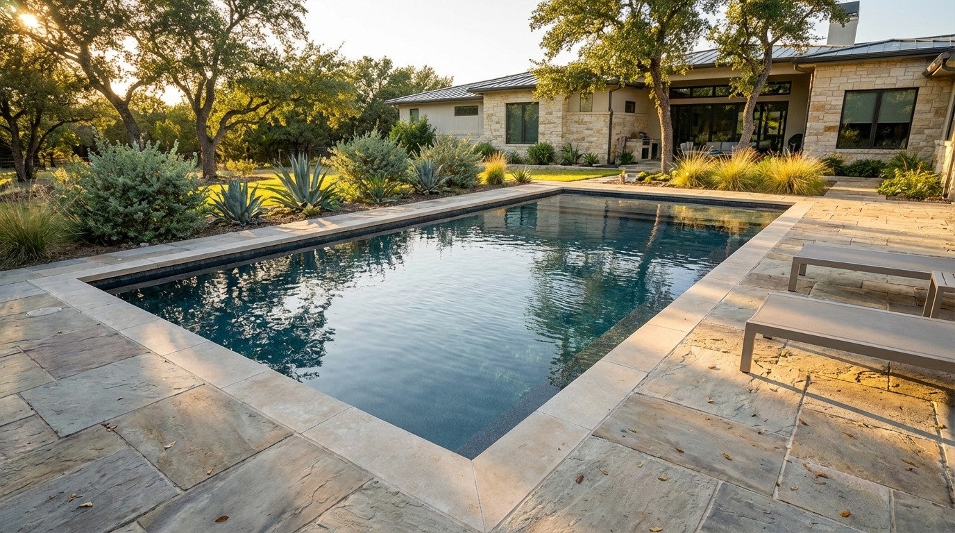 20 x 36 Titanium Stone Inground Steel Pool