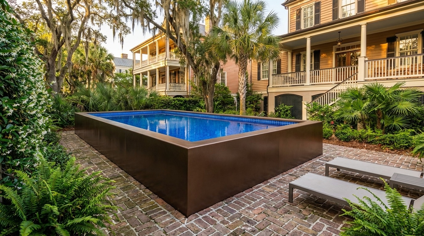 20 x 36 Canyon Bronze Blue Matrix Architectural Pool