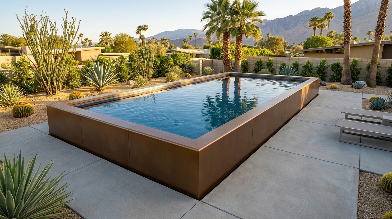 20 x 36 Canyon Bronze Titanium Stone Architectural Pool
