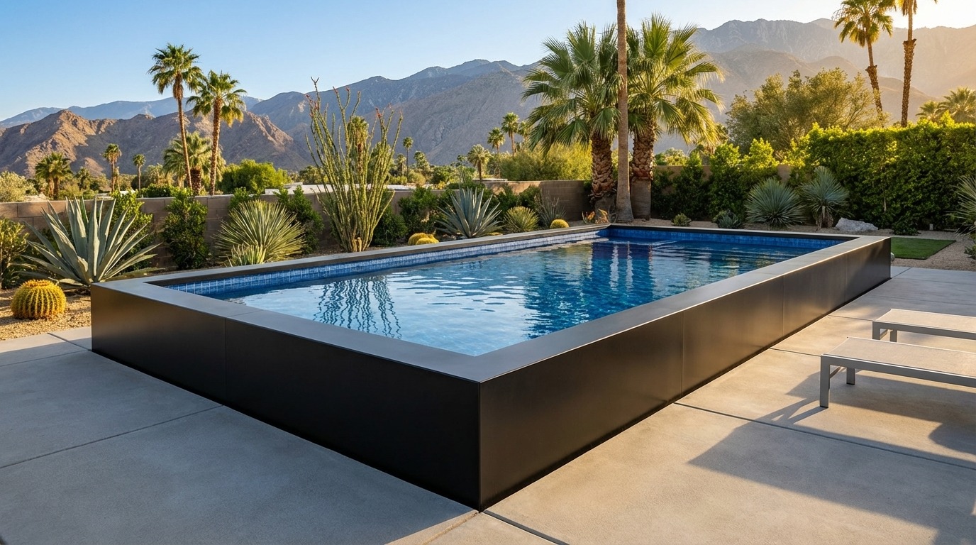 20 x 36 Midnight Black Blue Matrix Architectural Pool