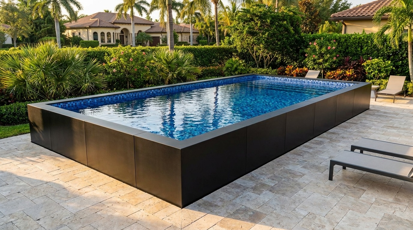 20 x 36 Midnight Black Mystic Blue Architectural Pool