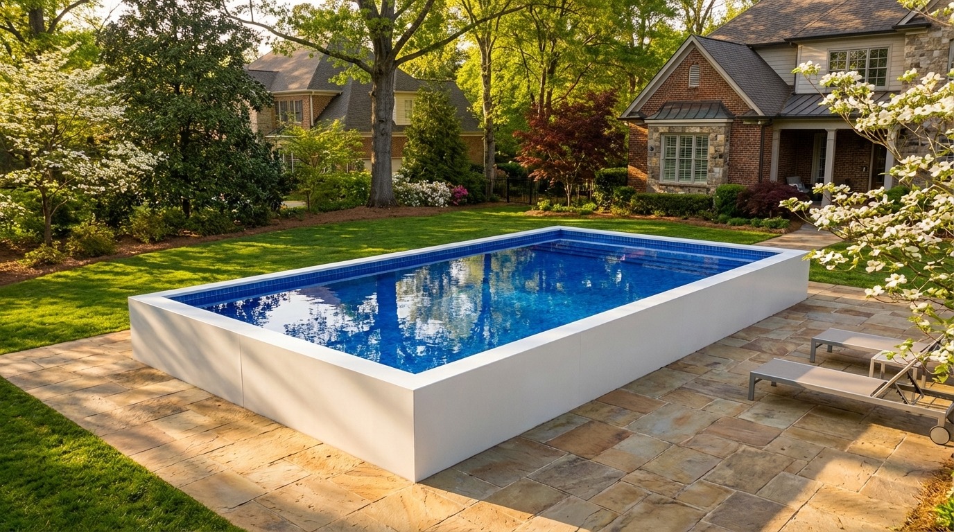20 x 36 Alpine White Blue Matrix Architectural Pool