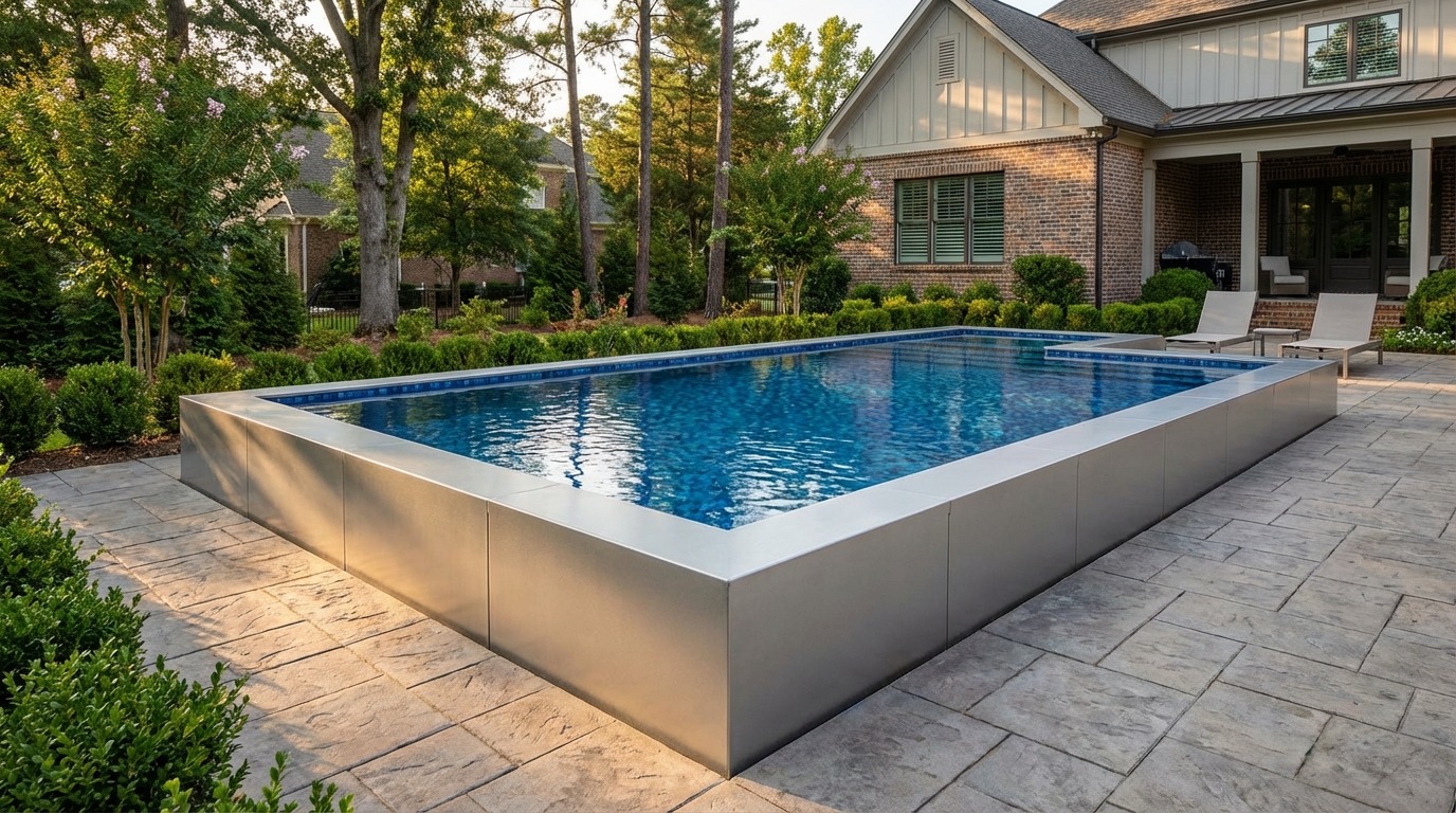 20 x 36 Platinum Silver Mystic Blue Architectural Pool