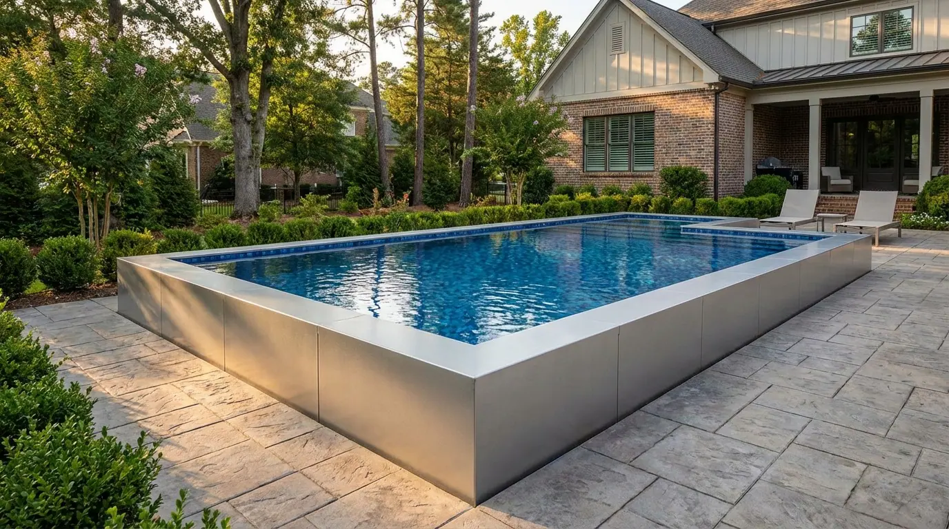20 x 36 Platinum Silver Mystic Blue Architectural Pool