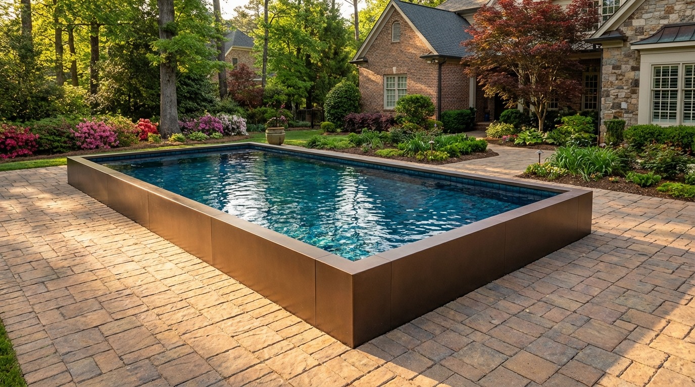 20 x 40 Canyon Bronze Black Sapphire Architectural Pool