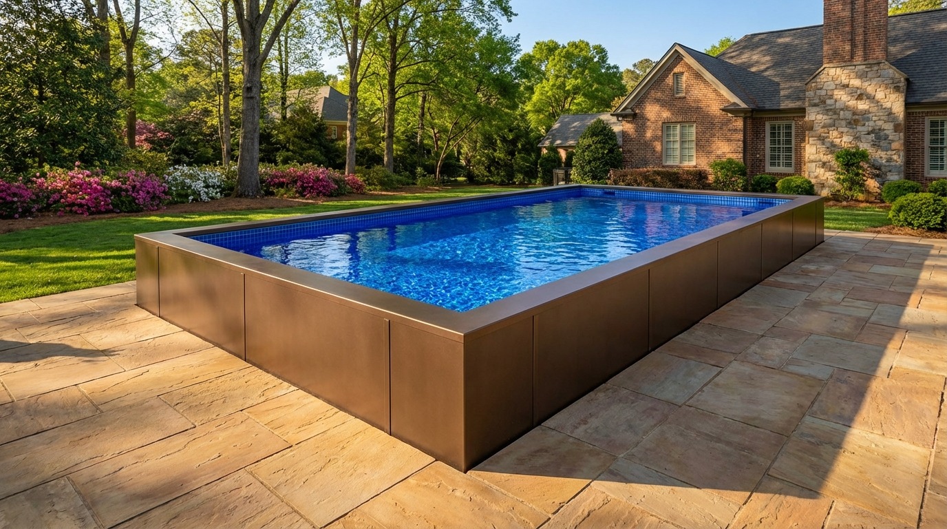 20 x 40 Canyon Bronze Blue Matrix Architectural Pool