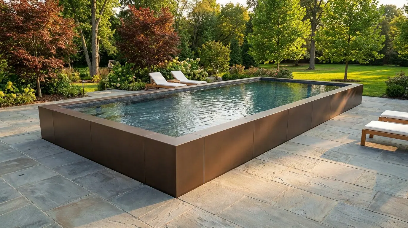 20 x 40 Canyon Bronze Titanium Stone Architectural Pool