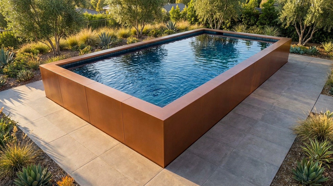 20 x 40 Espresso Copper Black Sapphire Architectural Pool
