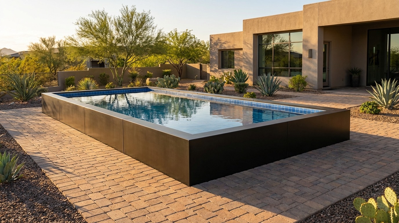 20 x 40 Midnight Black Blue Matrix Architectural Pool