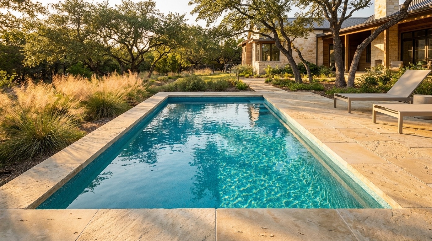 8 x 12 Blue Topaz Inground Steel Pool