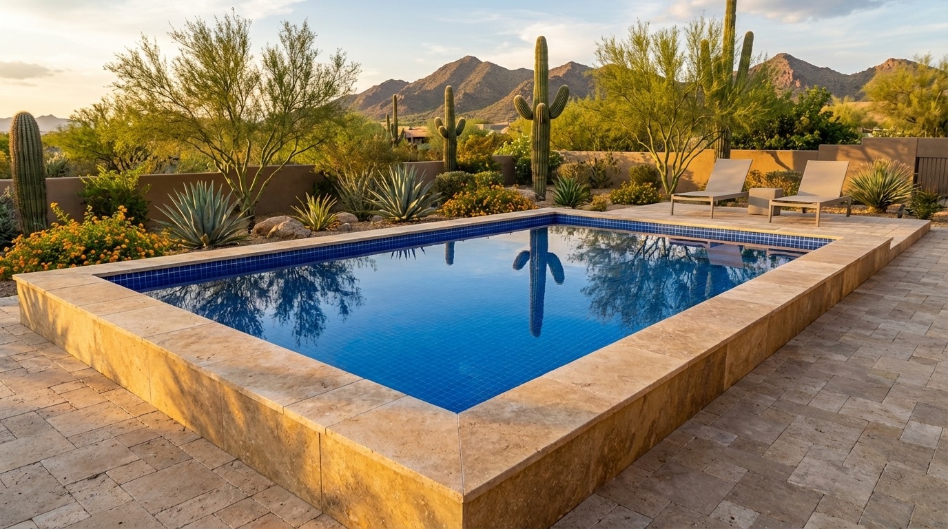 8 x 12 Blue Matrix Inground Steel Pool