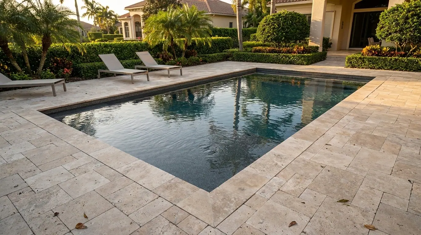 8 x 12 Titanium Stone Inground Steel Pool