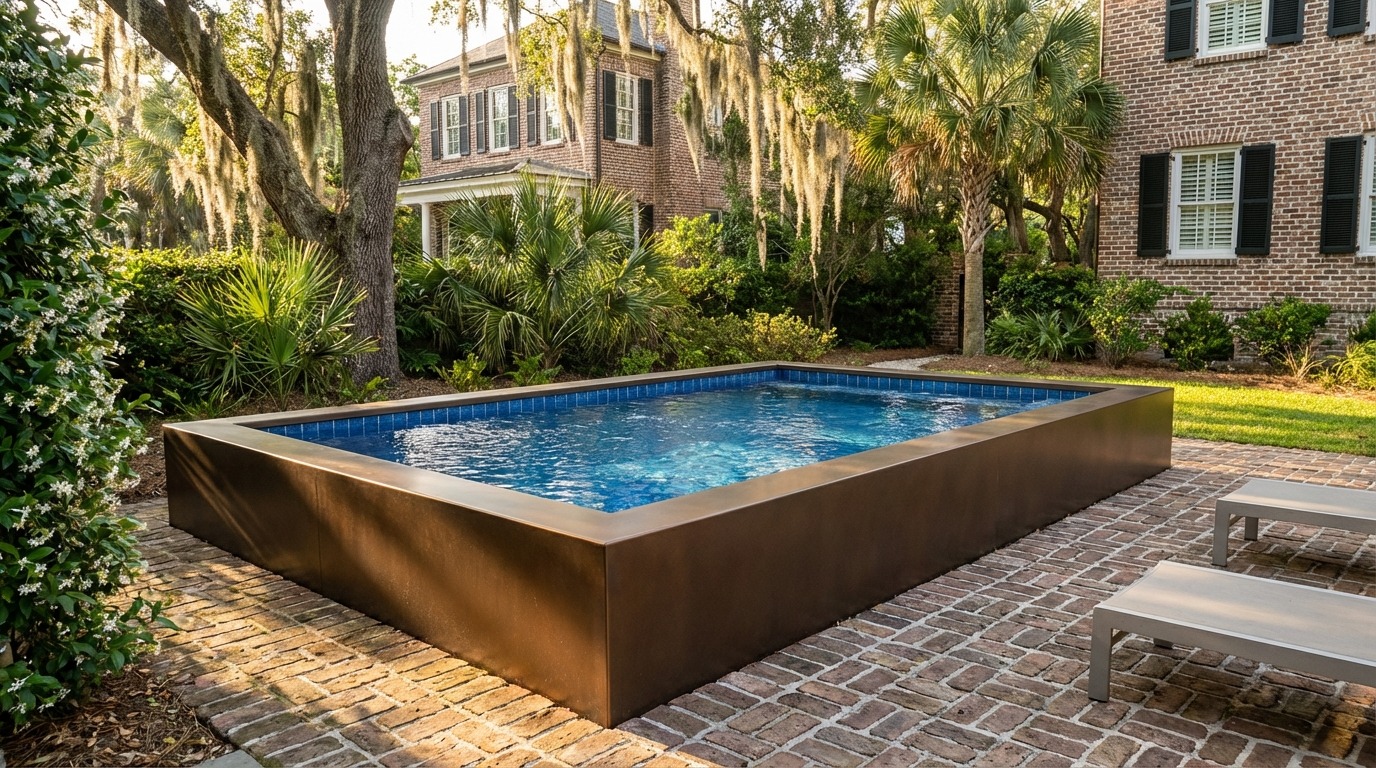 8 x 12 Canyon Bronze Blue Matrix Architectural Pool