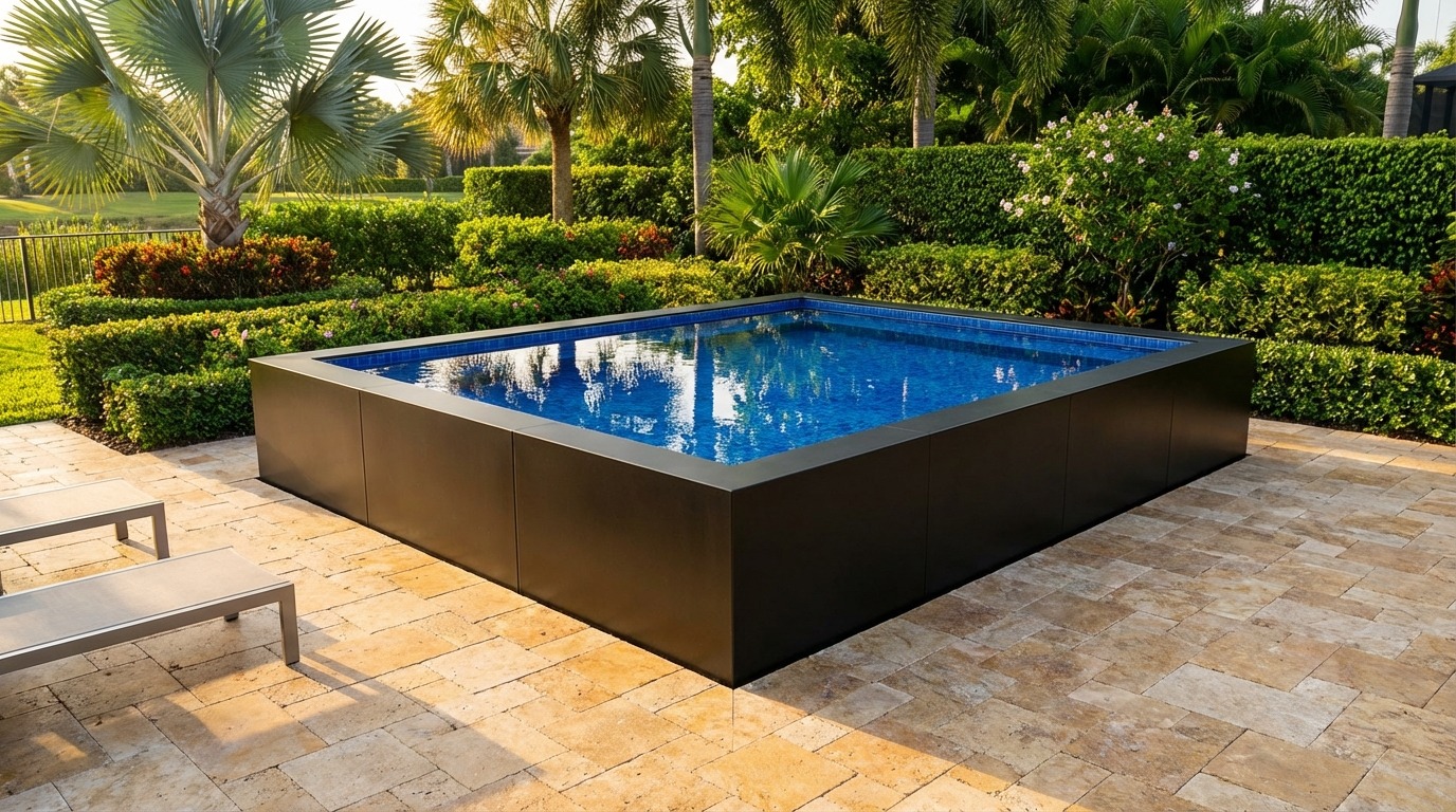 8 x 12 Midnight Black Blue Matrix Architectural Pool