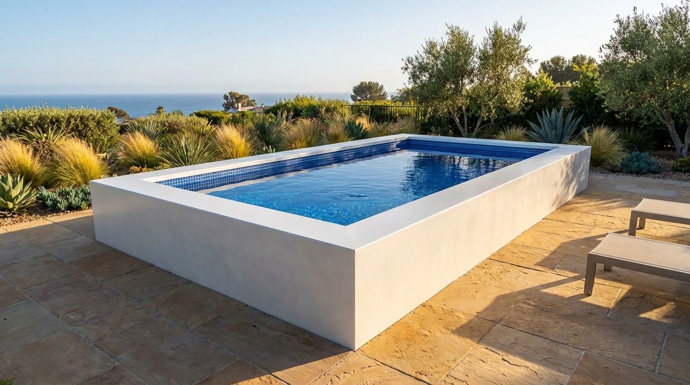 8 x 16 Alpine White Blue Matrix Architectural Pool