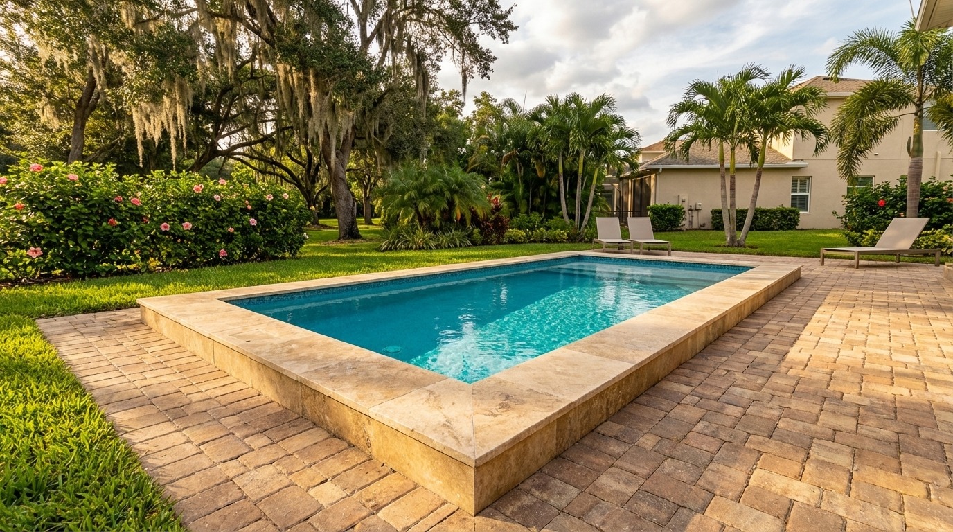 8 x 20 Blue Topaz Inground Steel Pool