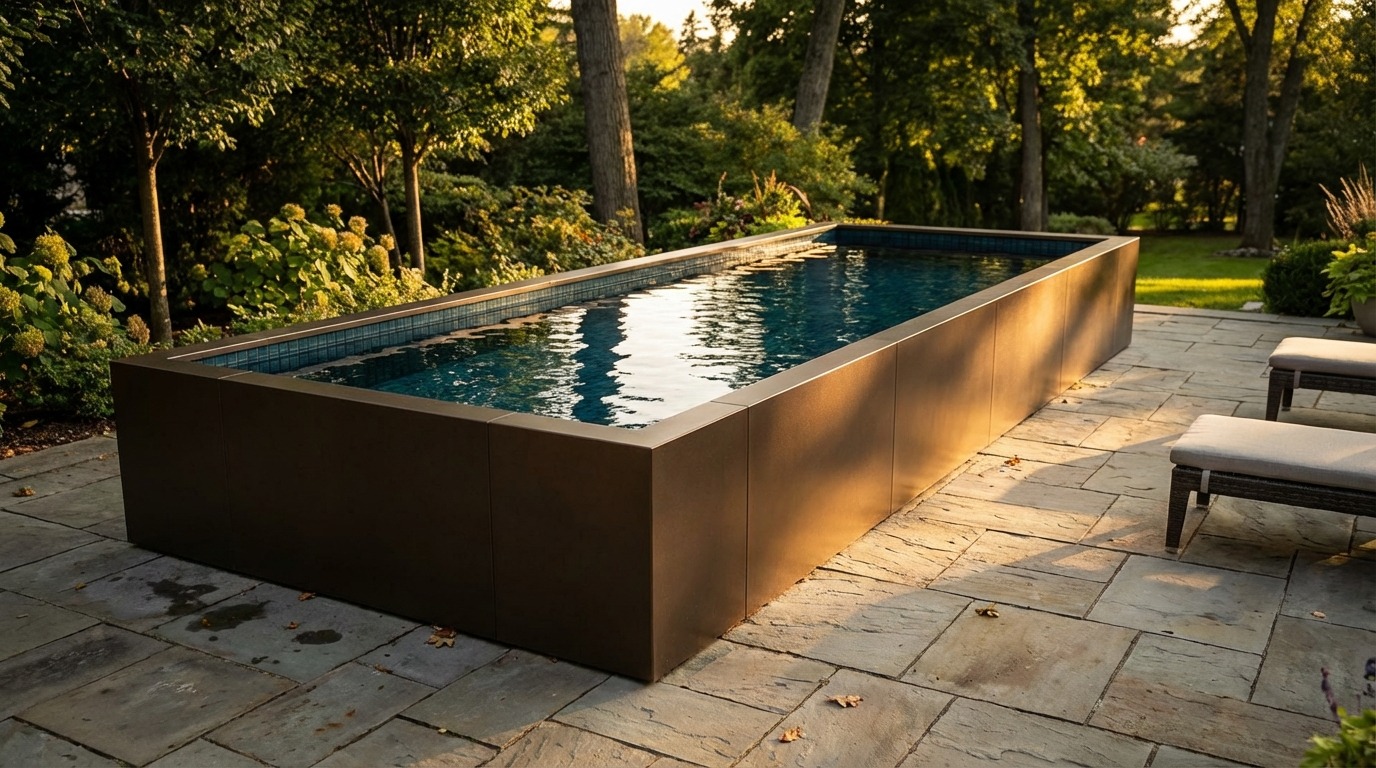 8 x 20 Canyon Bronze Black Sapphire Architectural Pool