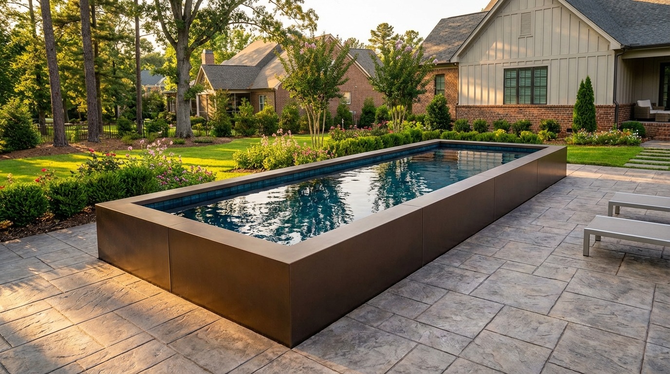 8 x 24 Canyon Bronze Black Sapphire Architectural Pool