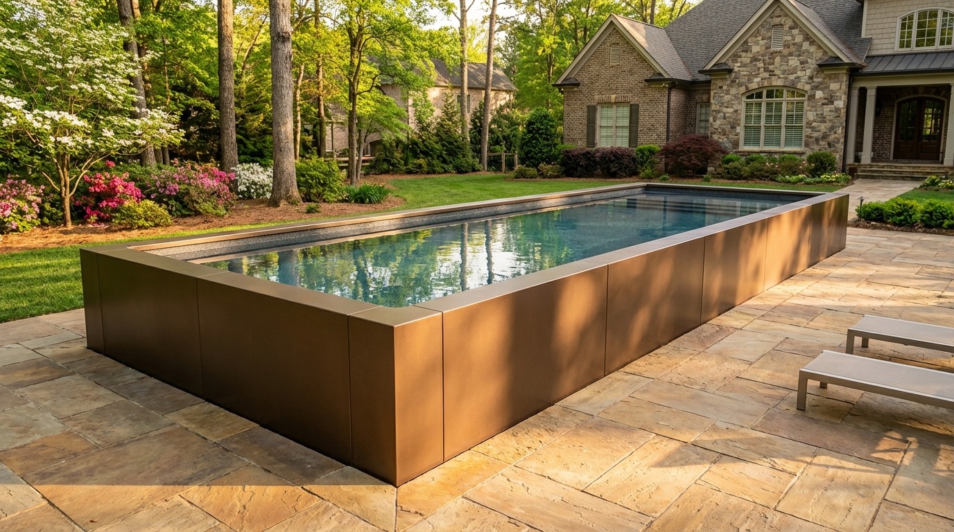 8 x 24 Canyon Bronze Titanium Stone Architectural Pool