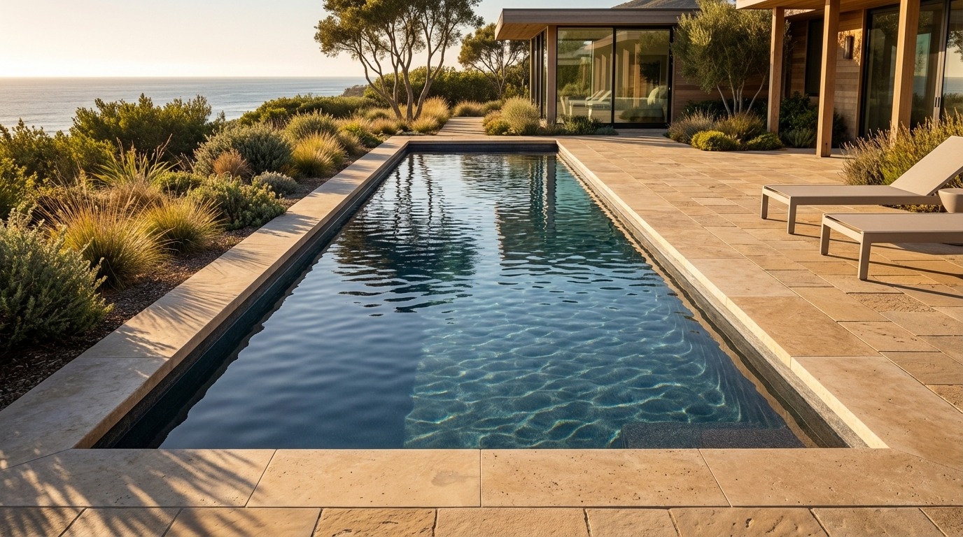 8 x 28 Titanium Stone Inground Steel Pool