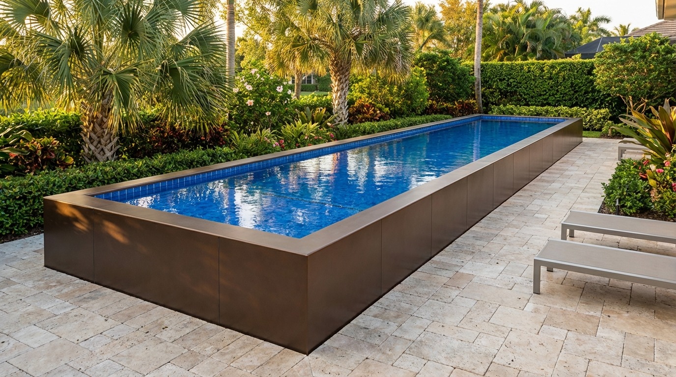 8 x 28 Canyon Bronze Blue Matrix Architectural Pool