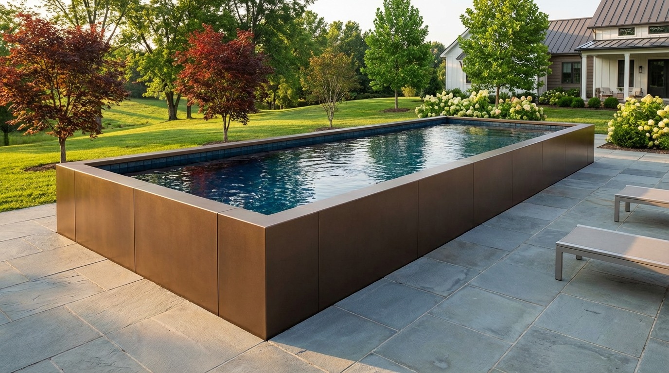 8 x 32 Canyon Bronze Black Sapphire Architectural Pool