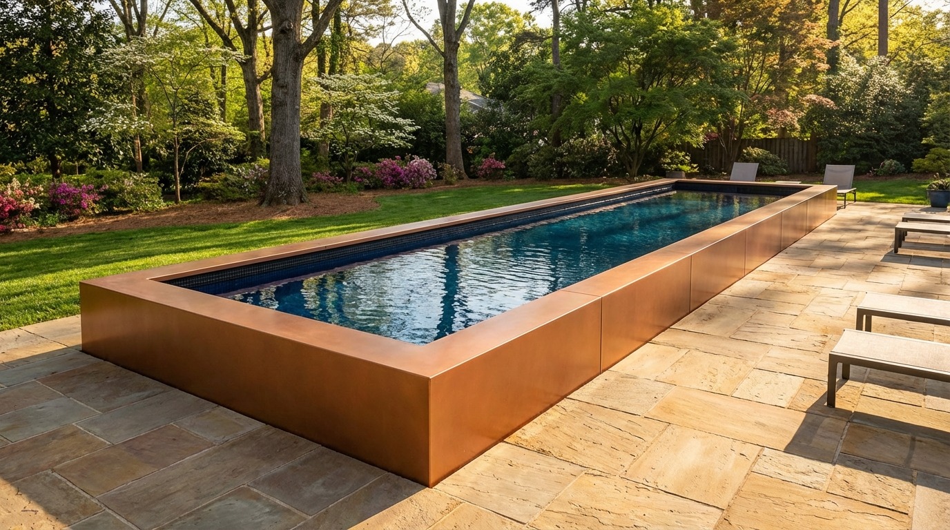 8 x 32 Espresso Copper Black Sapphire Architectural Pool