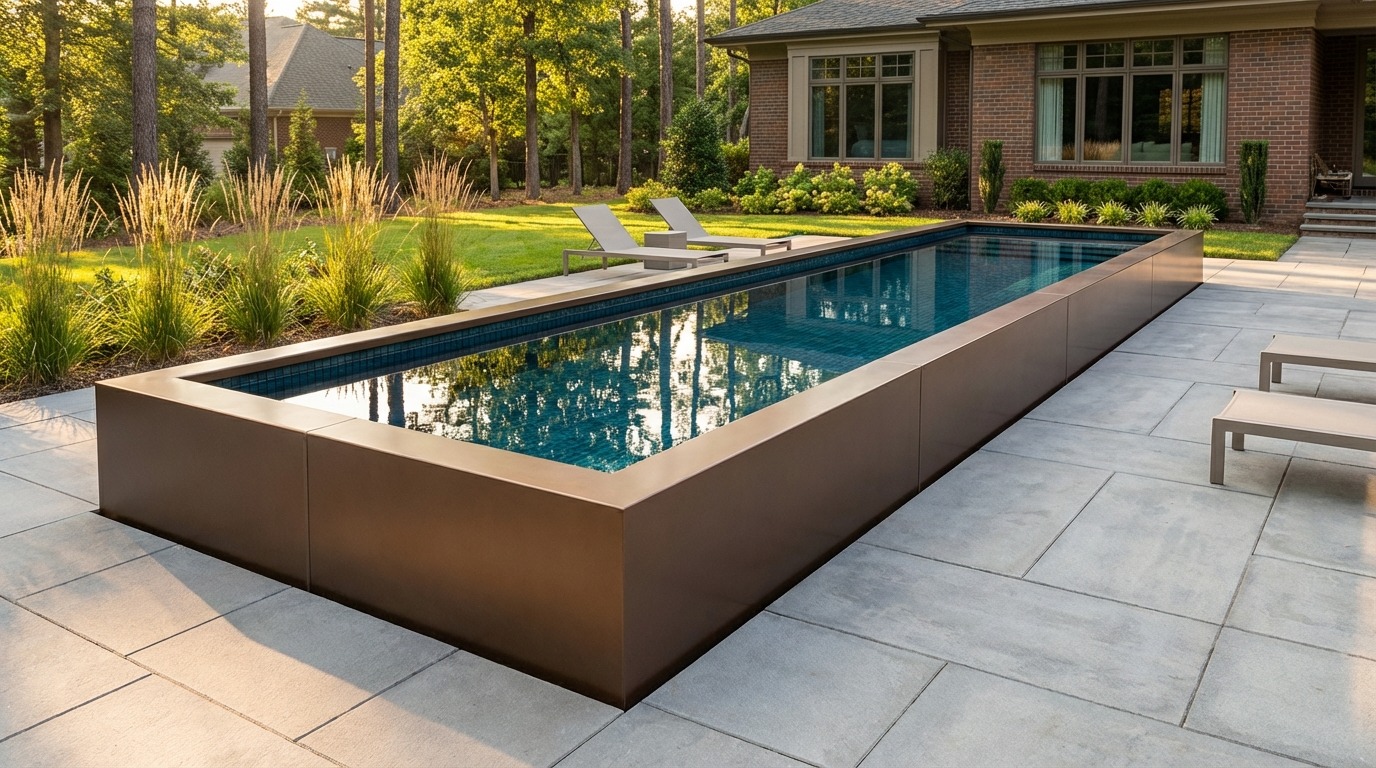 8 x 36 Canyon Bronze Black Sapphire Architectural Pool