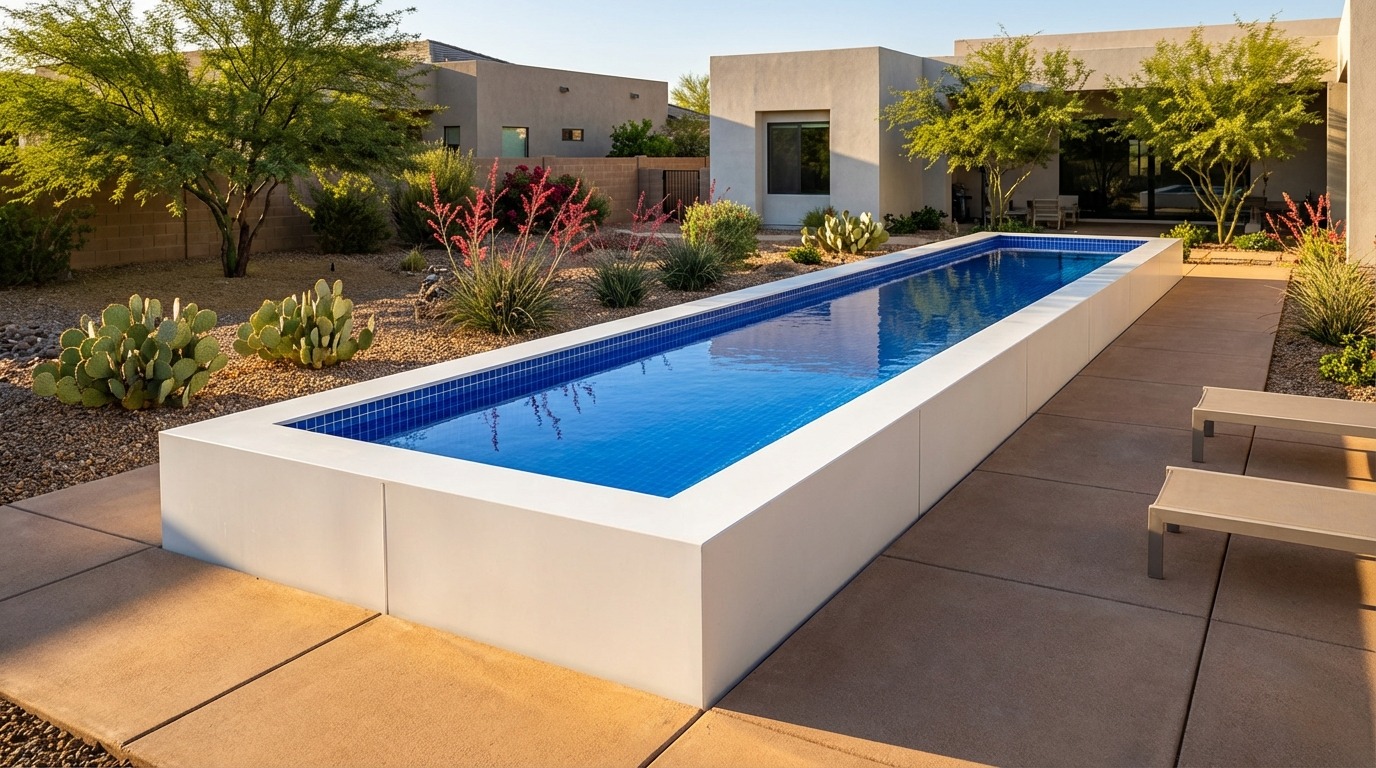 8 x 36 Alpine White Blue Matrix Architectural Pool