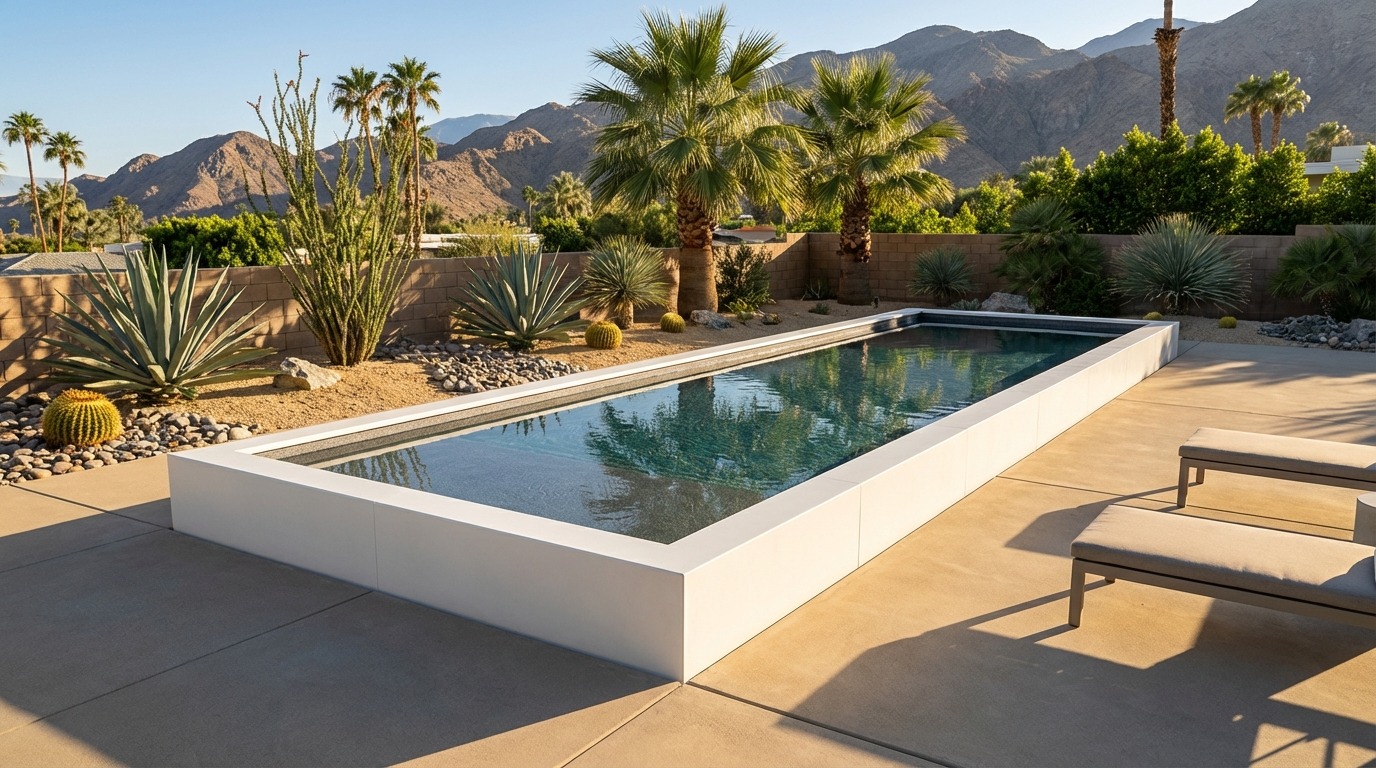 8 x 36 Alpine White Titanium Stone Architectural Pool