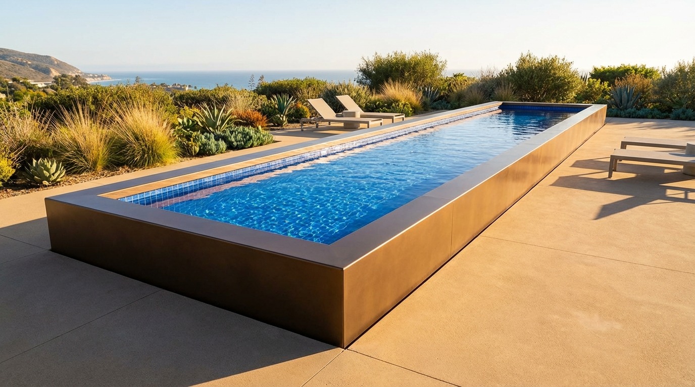 8 x 40 Canyon Bronze Blue Matrix Architectural Pool