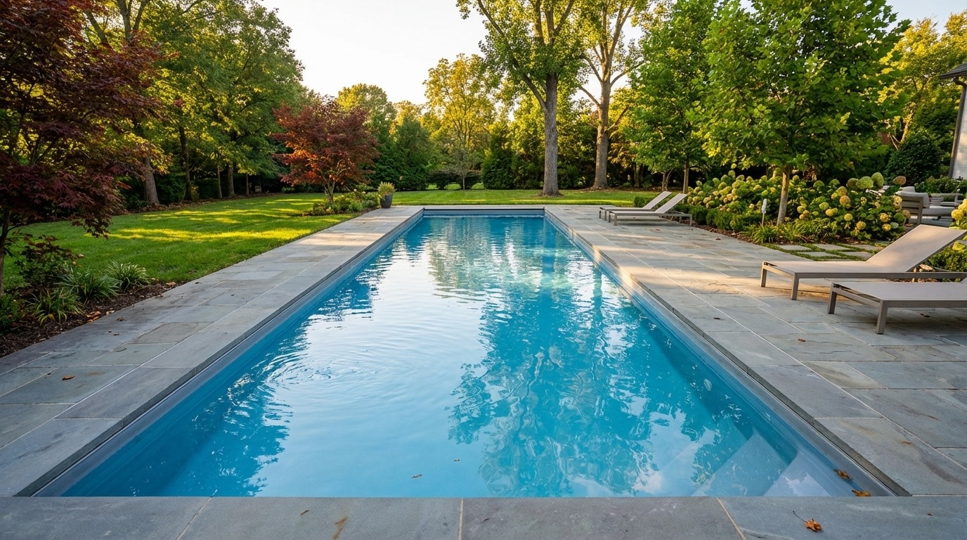 8 x 44 Aqua Blue Inground Steel Pool